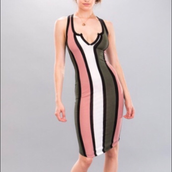 bodycon multicolor dress